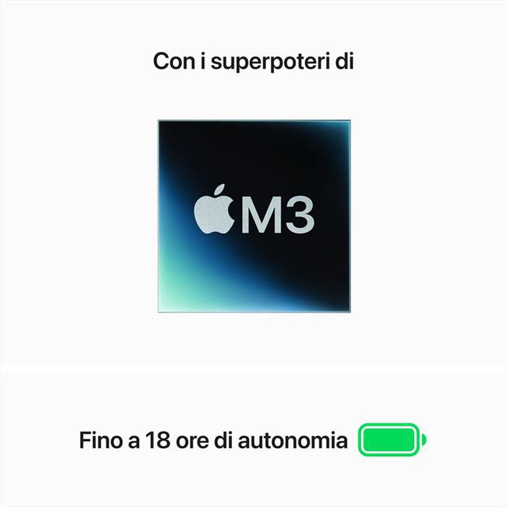 Immagine del prodotto APPLE - MacBook Air 15" M3 Core 8 CPU 10 GPU 24GB 512GB-Mezzanotte