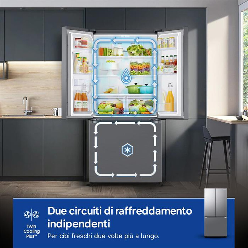 Immagine del prodotto SAMSUNG - Frigorifero combinato RF50C510ES9/EF Classe E 496l-METAL INOX