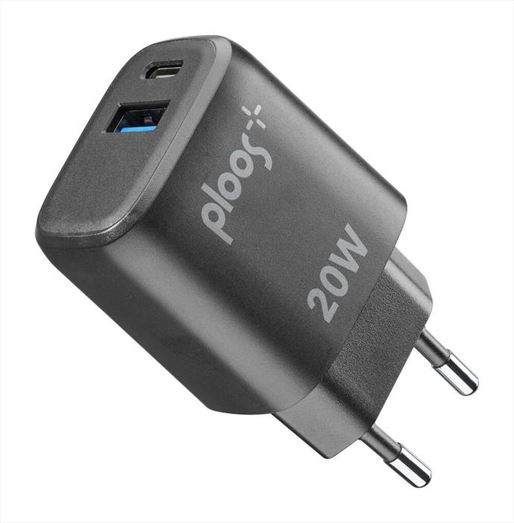Immagine del prodotto PLOOS - Caricabatterie USB+USB-C ADAPTER - UNIVERSALE-Nero