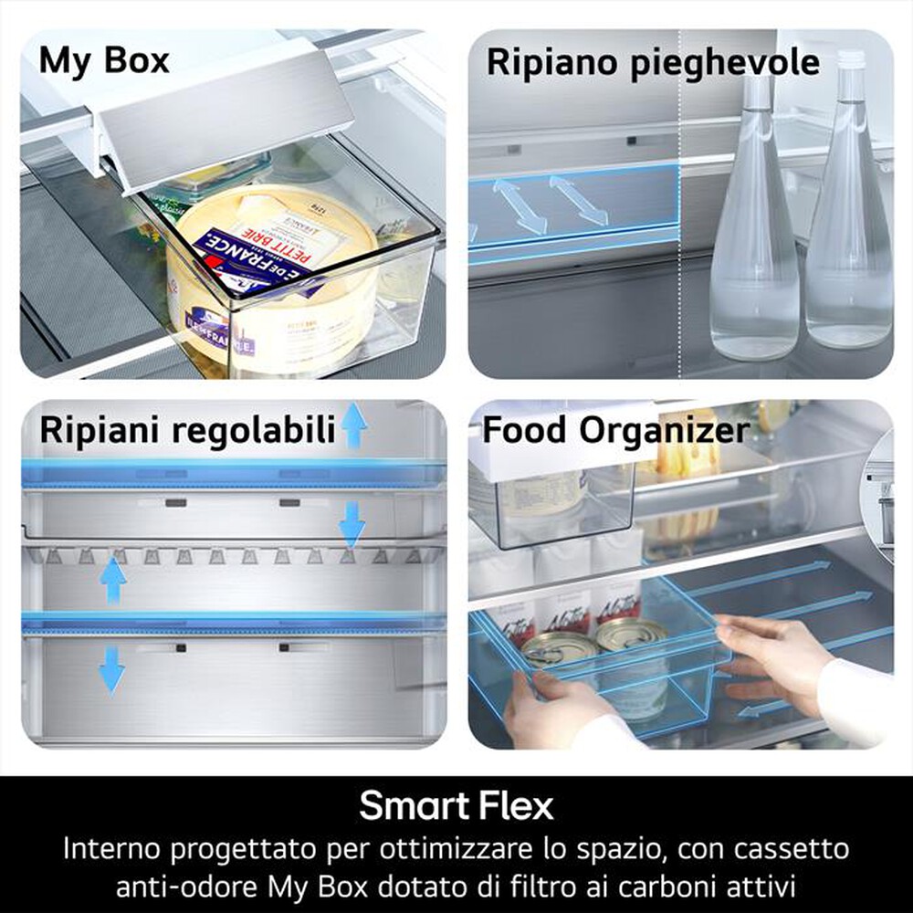 Immagine del prodotto LG - Frigorifero combinato GBBS726BEV Classe B 375lt-Nero