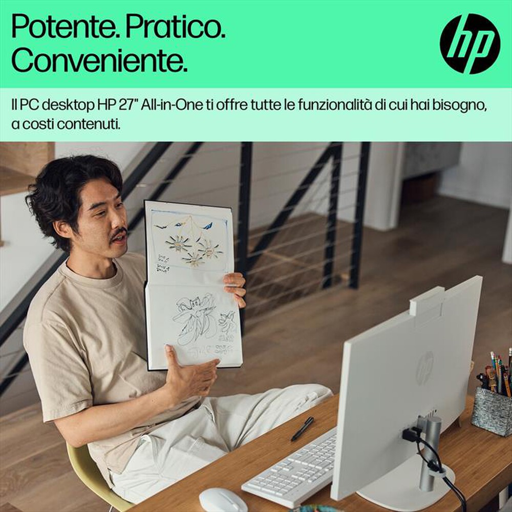Immagine del prodotto HP - Desktop ALL IN ONE 27-CR1005NL-Shell White