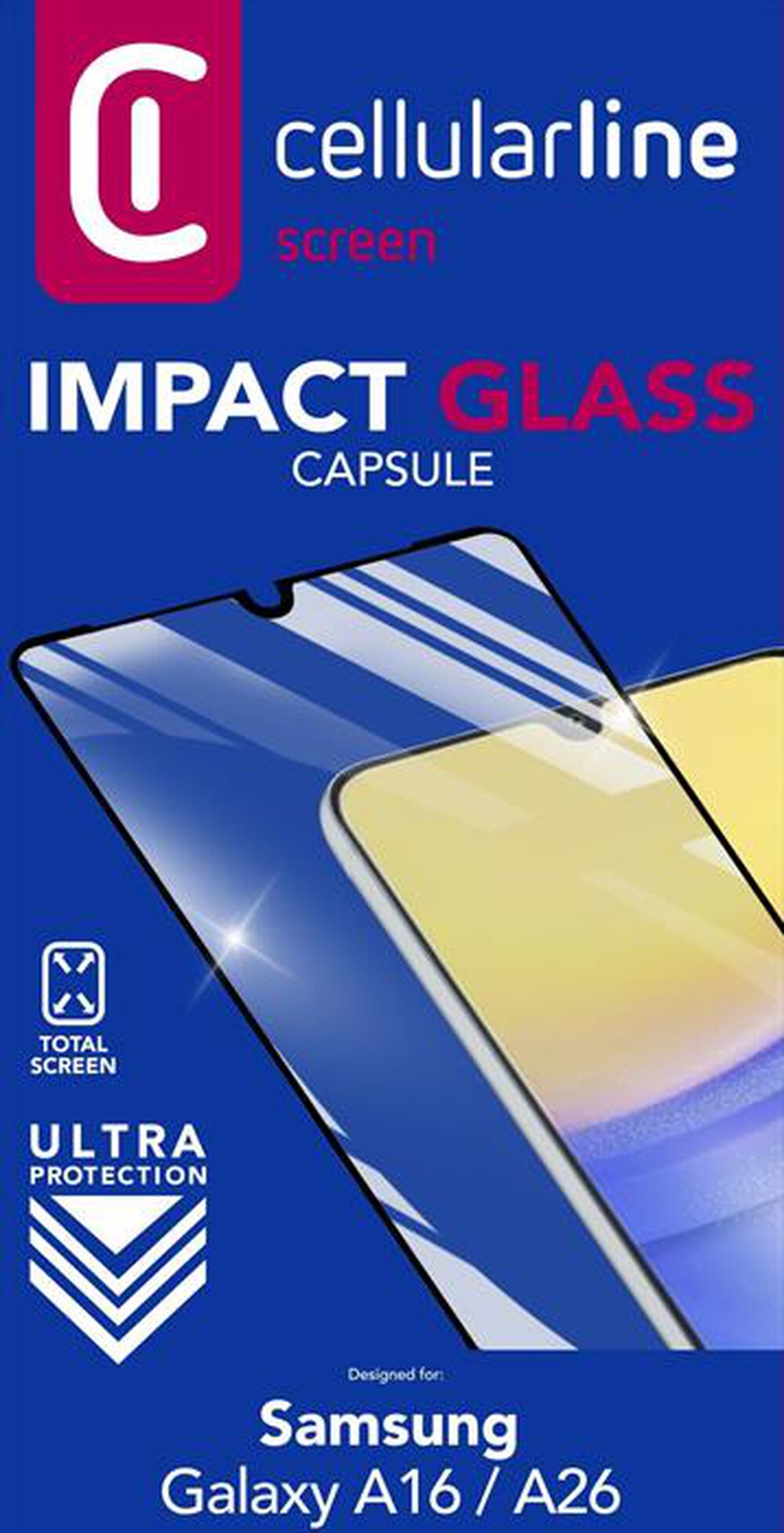 Immagine del prodotto CELLULARLINE - IMPACT GLASS CAPSULE - GALAXY A16-Transparent