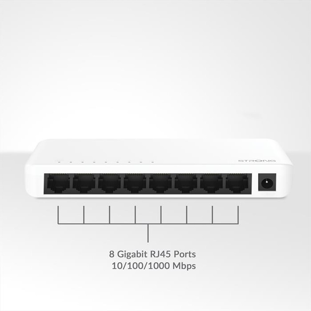 Immagine del prodotto STRONG - Switch Gigabit a 8 porte SW8000P-bianco