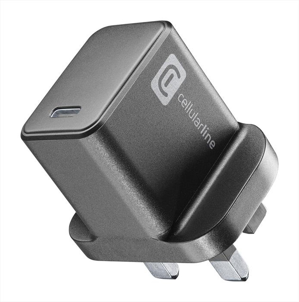 Immagine del prodotto CELLULARLINE - Caricabatterie USB-C 25W &ndash; spina UK-Nero