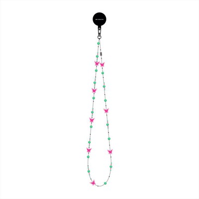 CASEME - Beads collana telefono, farfalla-Green