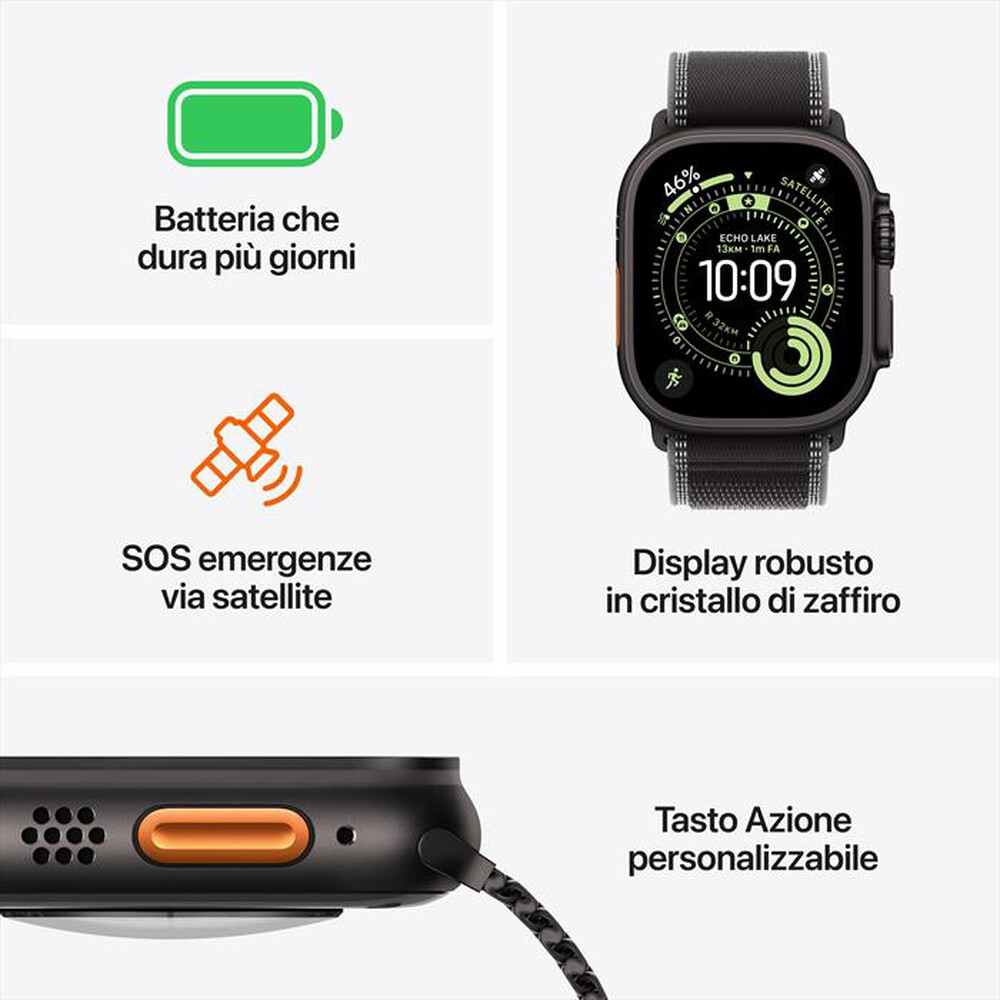 Immagine del prodotto APPLE - Watch Ultra 3 GPS + Cellular 49mm Titanio Naturale-Loop Milanese Titanio - L
