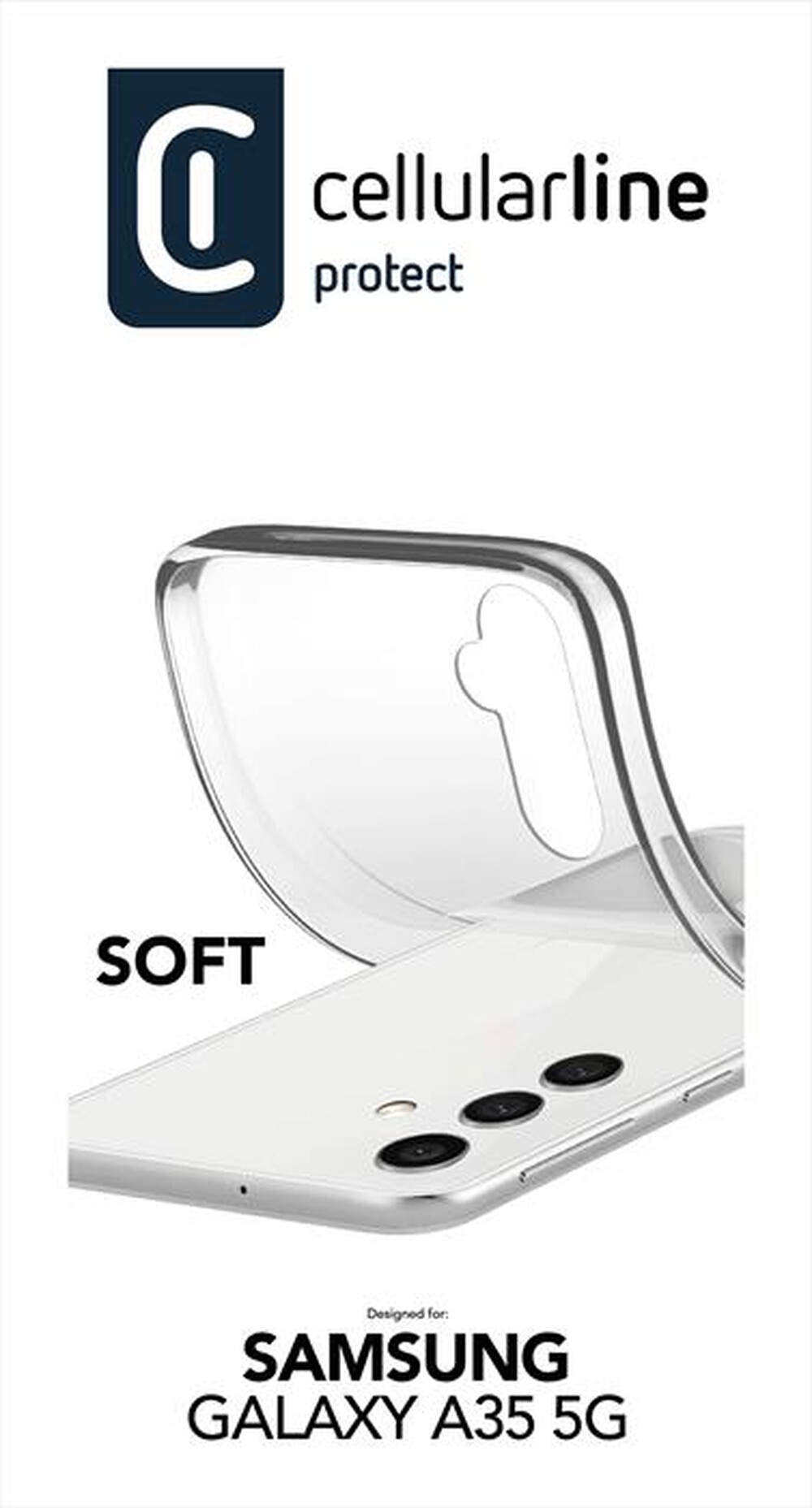 Immagine del prodotto CELLULARLINE - Custodia back SOFTGALA35T per Galaxy A35 5G-Trasparente