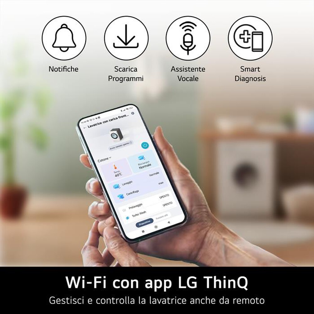 Immagine del prodotto LG - Lavatrice AI DD F4X7011TWB 11 Kg Classe A-Ivory White