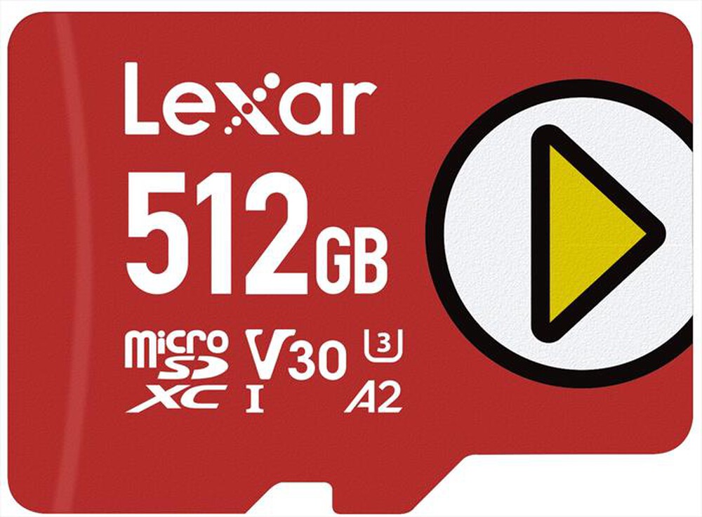 Immagine del prodotto LEXAR - 512GB PLAY MICROSDX UHS-I-Red