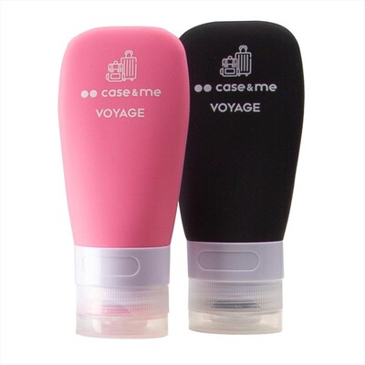 CASEME - Contenitori per creme da viaggio CMVOYSILBOTSET260-Nero