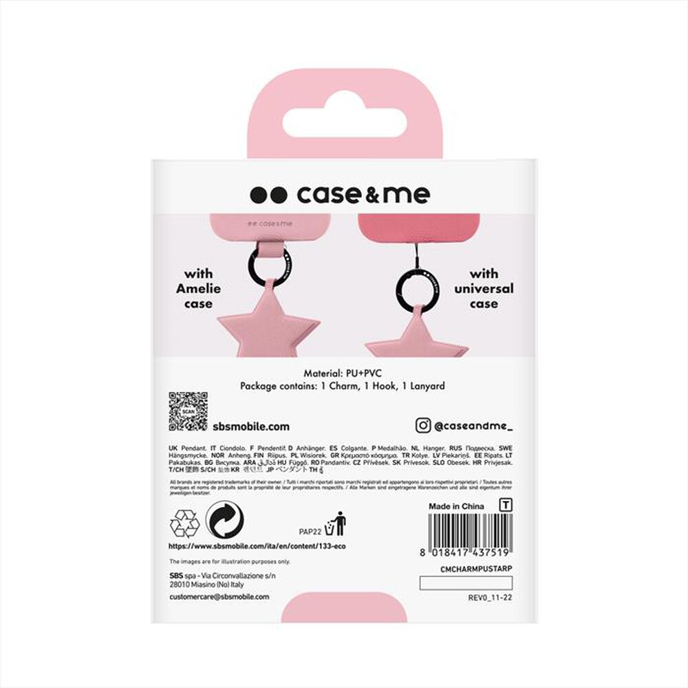 Immagine del prodotto CASEME - Charm ecoleather CMCHARMPUSTARP-Rosa