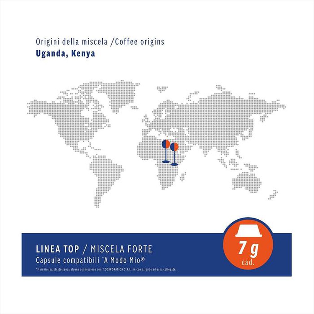 Immagine del prodotto CAFFE' TORALDO - Capsule linea TOP forte 100 pz comp A Modo Mio