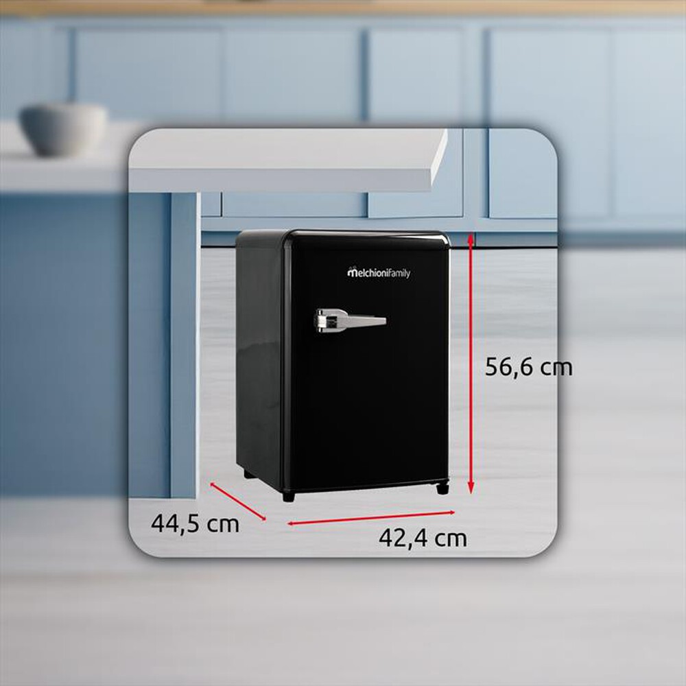 Immagine del prodotto MELCHIONI FAMILY - Frigorifero sotto-tavolo SIBERIA 45 Classe E 45lt-Nero / Metallo