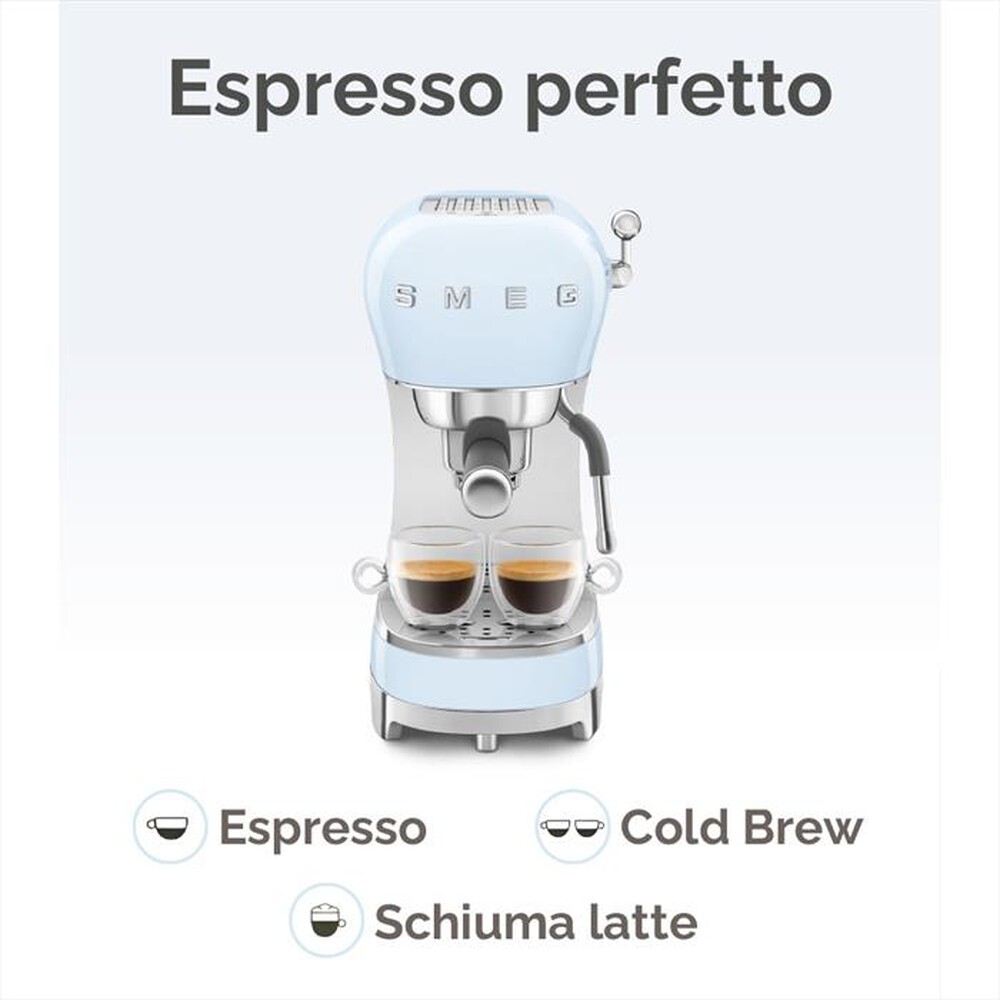 Immagine del prodotto SMEG - Macchina da Caff&egrave; Espresso 50's Style - ECF02BLEU-Nero LUCIDO