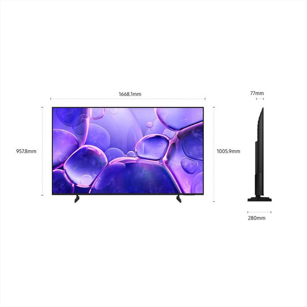 Immagine del prodotto SAMSUNG - Smart TV 75" 4K UE75U8090FUXZT-Metal Stream