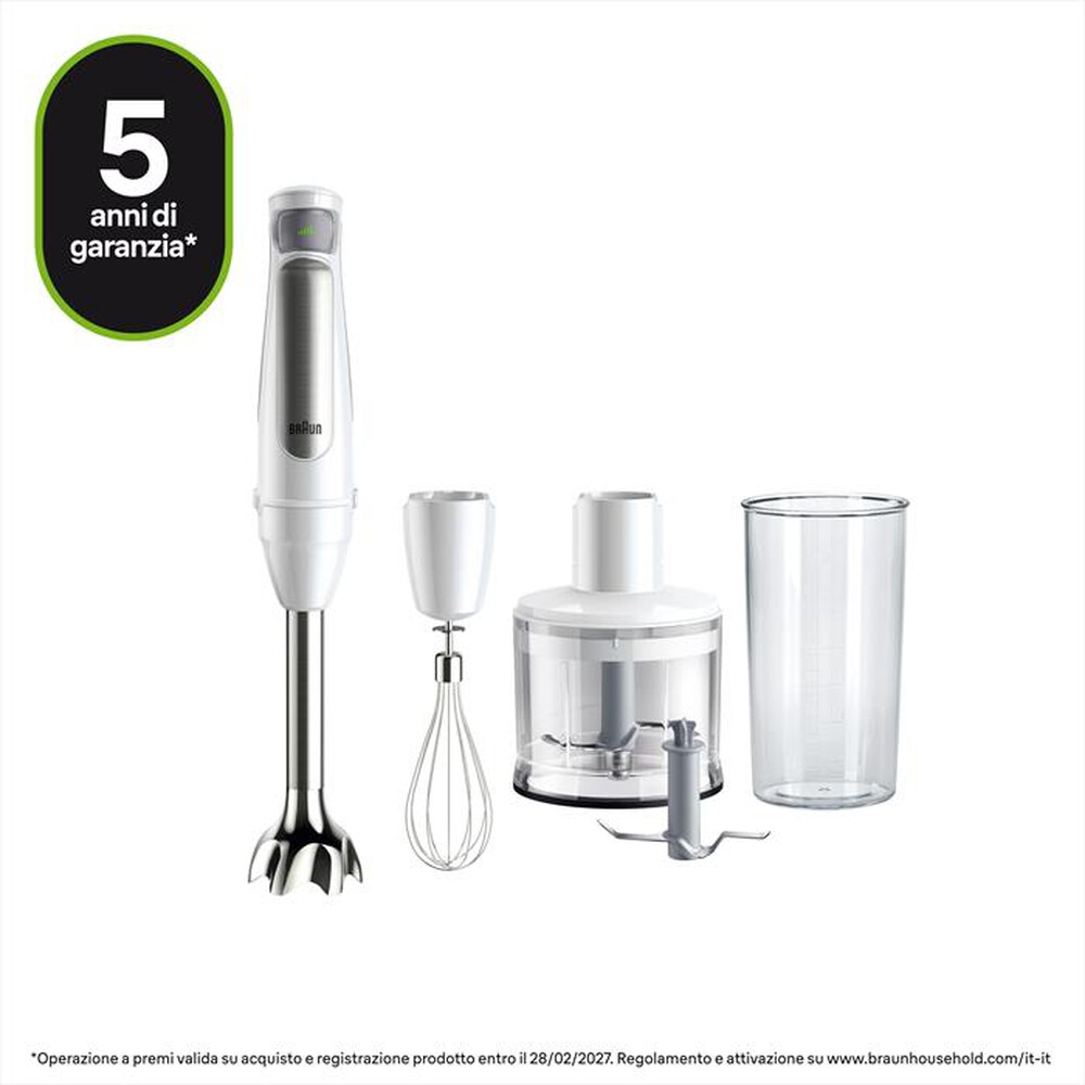 Immagine del prodotto BRAUN - Frullatore a immersione Minipimer MQ7035IWH-Bianco