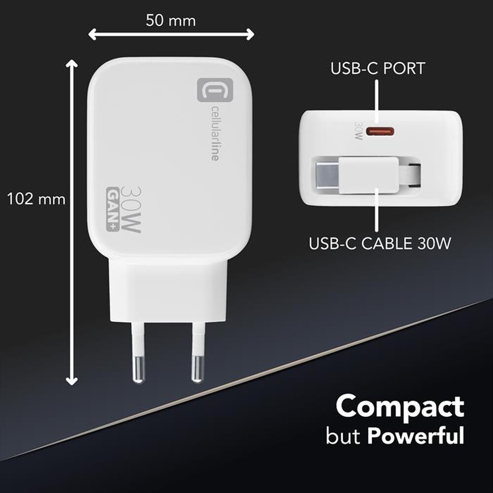 Immagine del prodotto CELLULARLINE - RETRACTABLE POWER 30W-Bianco