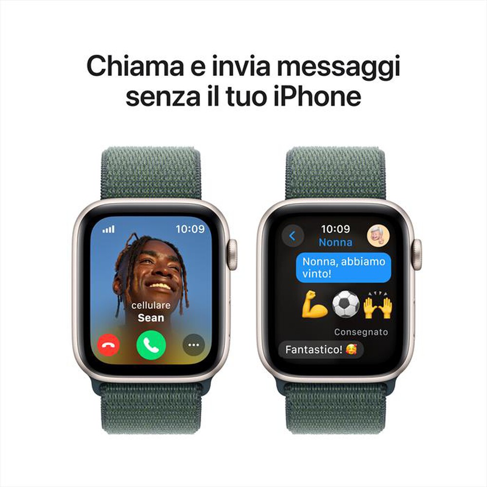 Immagine del prodotto APPLE - Watch SE GPS + Cellular 44mm Cassa Alluminio-Galassia - Sport Loop Verde