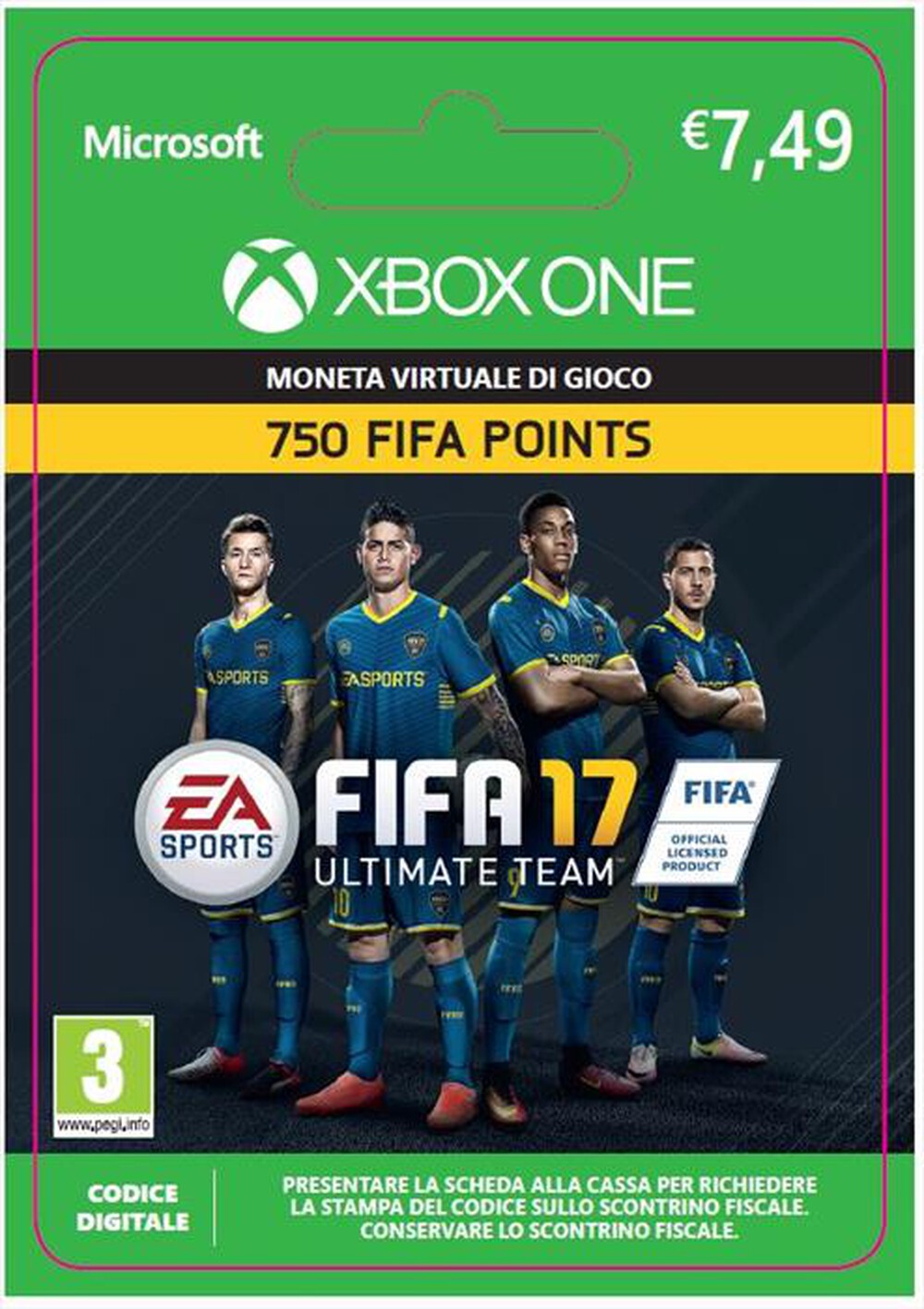 Immagine del prodotto MICROSOFT - Fifa 17 Points 750 - 