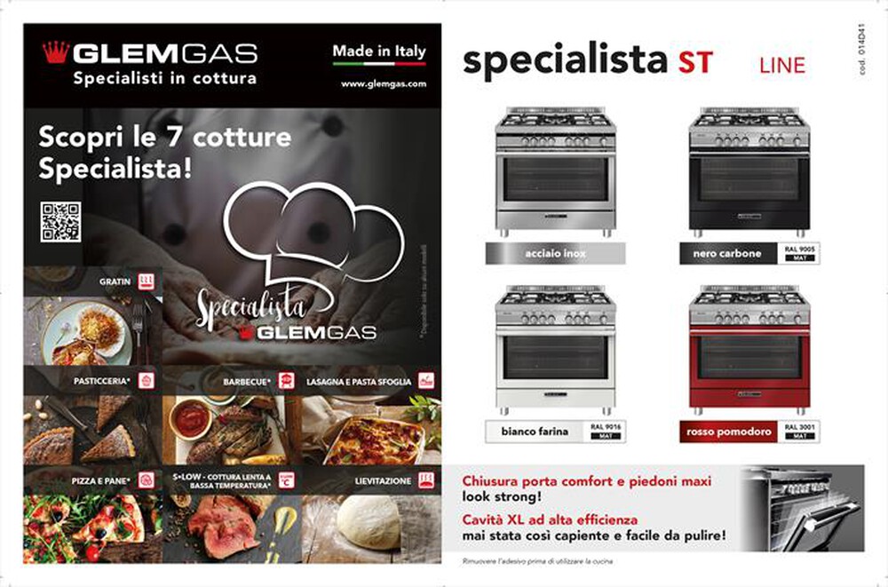 Immagine del prodotto GLEM GAS - Cucina a gas ST96TVI Classe A-INOX