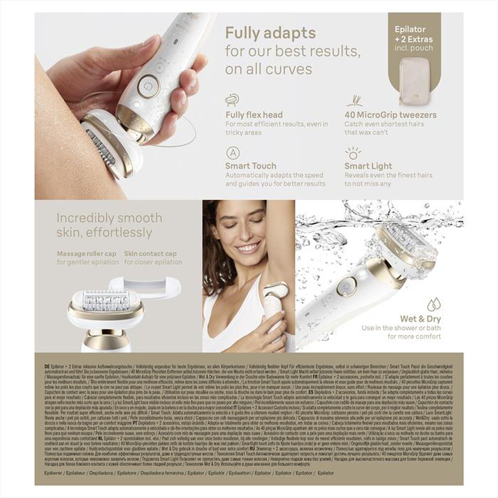 Immagine del prodotto BRAUN - Epilatore SILK-&Eacute;PIL 9 9-011-BIANCO/ORO
