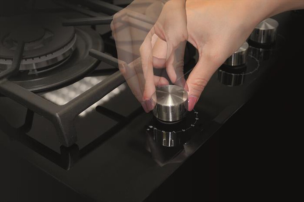 Immagine del prodotto GLEM GAS - Piano cottura a gas GV755XBK 5 fuochi 70cm-Nero Lucido