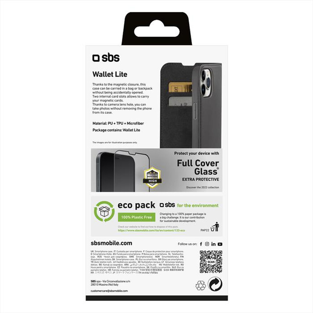 Immagine del prodotto SBS - Cover TEBKLITEIP1461PK per iPhone 14 Pro-Nero