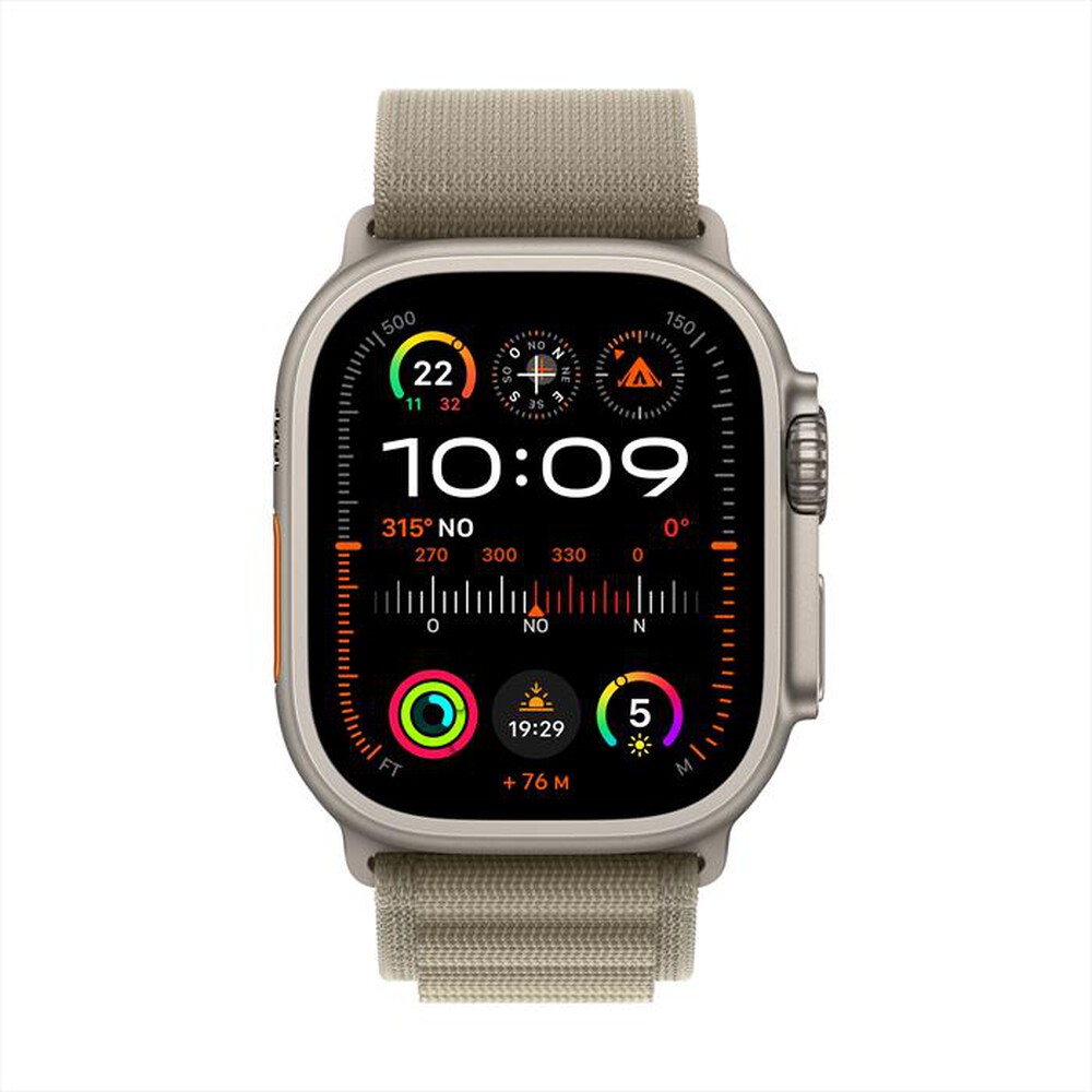 Immagine del prodotto APPLE - Watch Ultra 2 GPS + Cellular Cassa 49mm - Large-Olive Alpine Loop