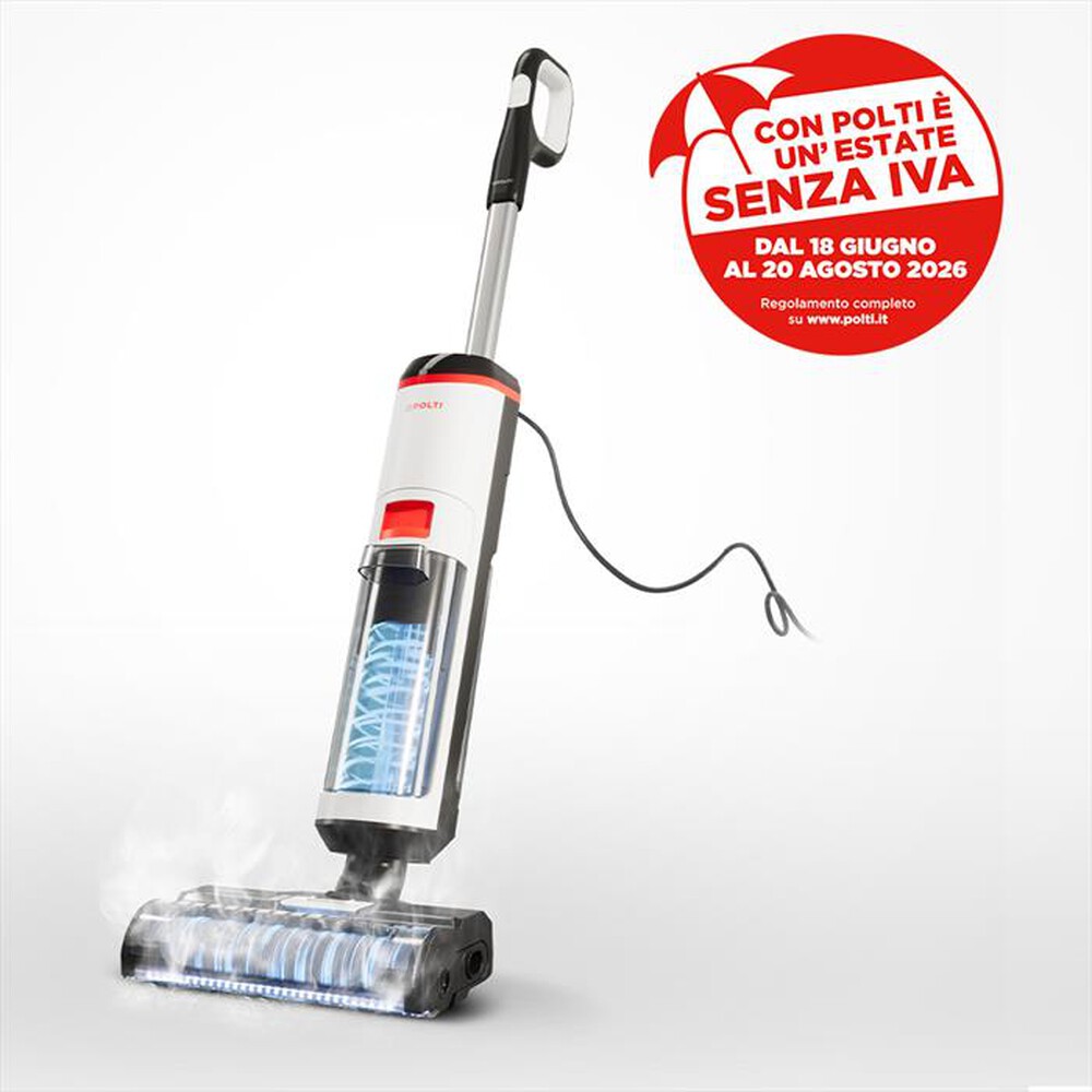 Immagine del prodotto POLTI - Lavapavimenti aspira/lava/igienizzaROLLYSTEAM WD10-bianco/nero