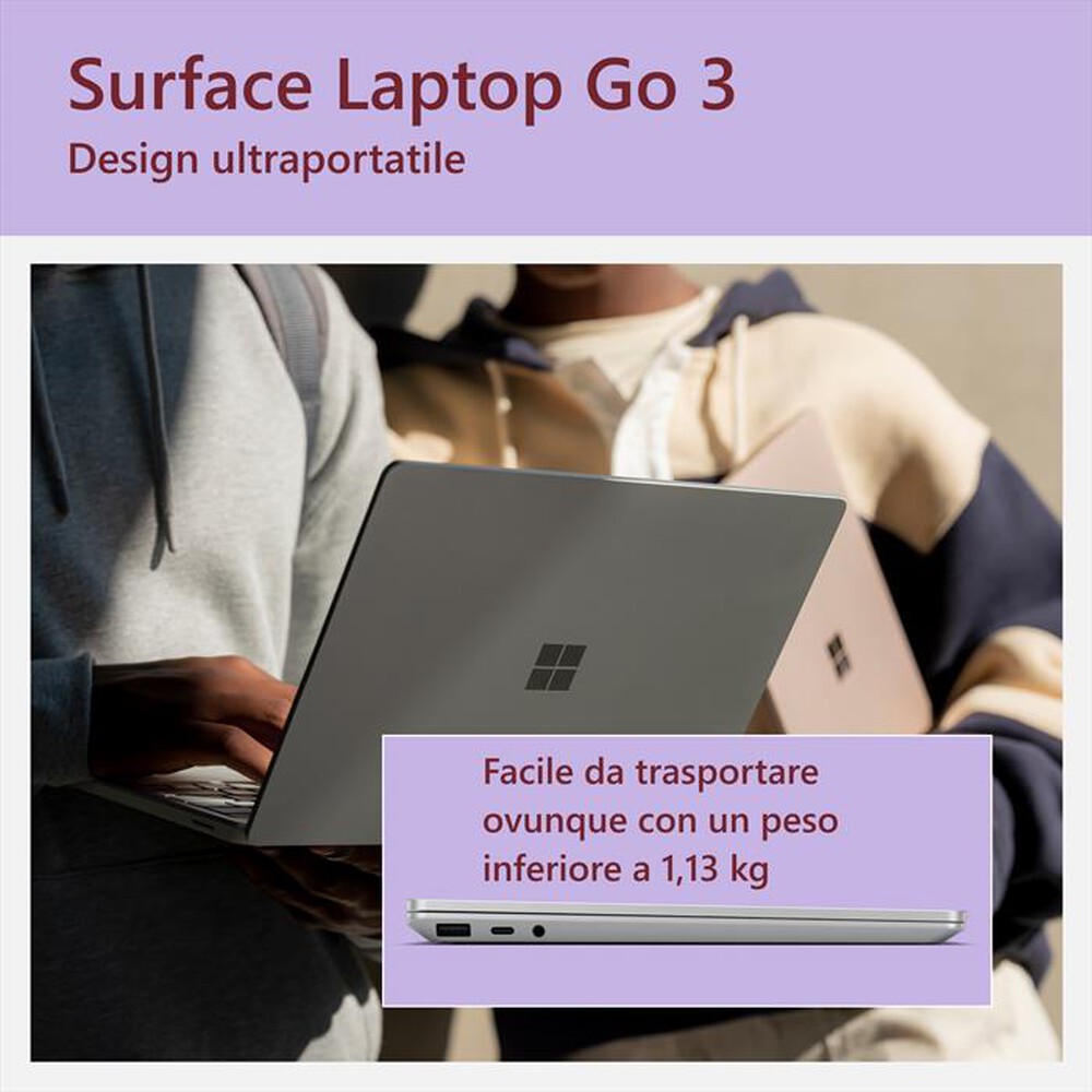 Immagine del prodotto MICROSOFT - LAPTOP GO 3 I5/16GB/256-Platinum