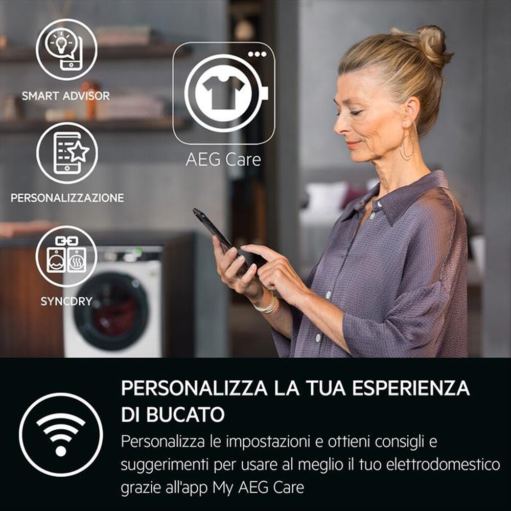 Immagine del prodotto AEG - Lavatrice LR8H114BY 11 Kg Classe A-Bianco/obl&ograve; nero