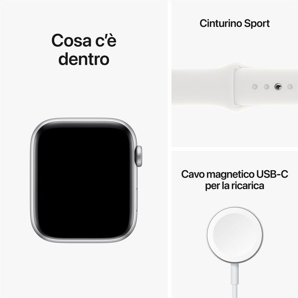 Immagine del prodotto APPLE - Watch SE GPS 44mm Regular-Argento - Bianco
