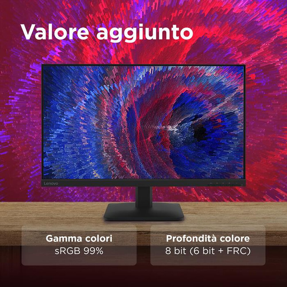 Immagine del prodotto LENOVO - Monitor WLED FHD 27" L27-4E-Raven black