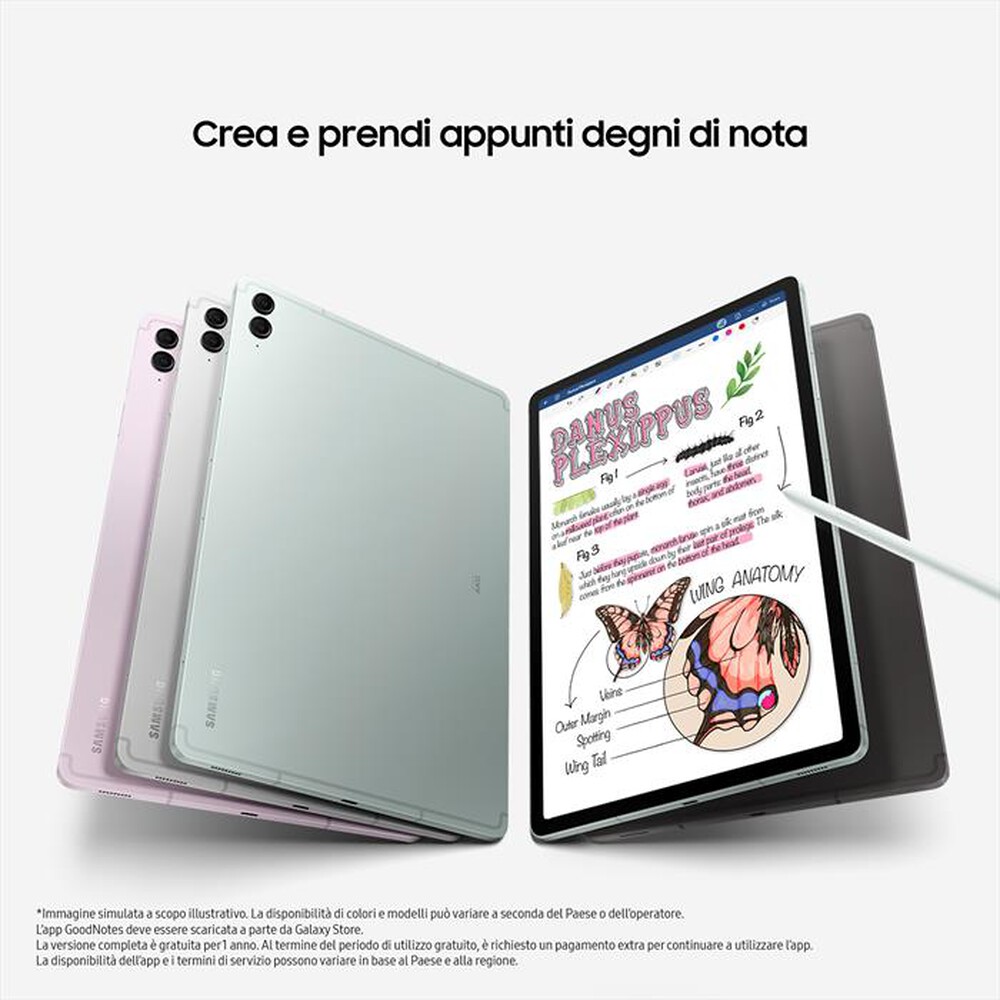 Immagine del prodotto SAMSUNG - Galaxy Tab S9 FE+ 8+128GB Wi-Fi-Gray