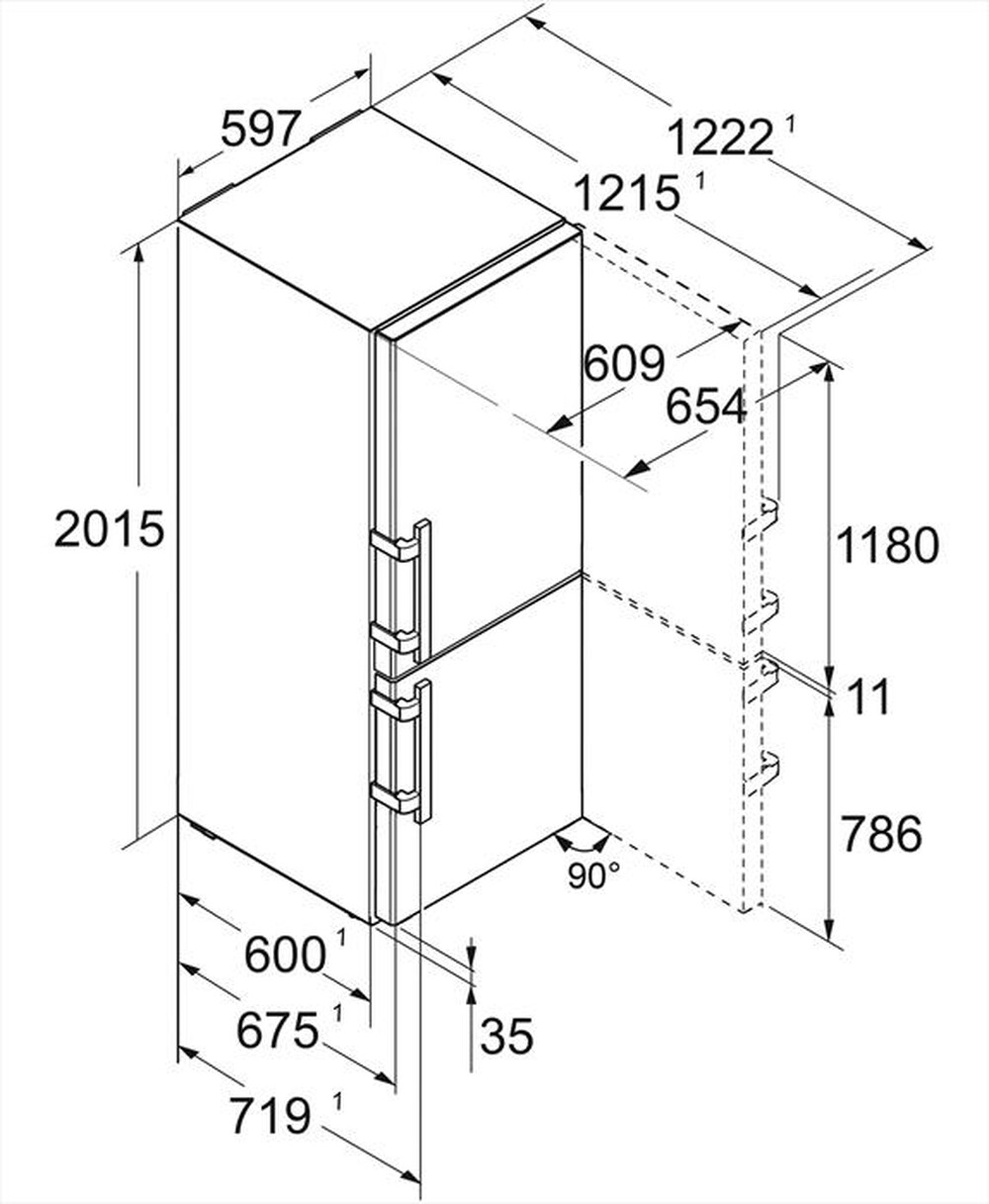 Immagine del prodotto LIEBHERR - Frigorifero combinato CNSDD 5763-20 Classe D-Acciaio SmartSteel / Silver