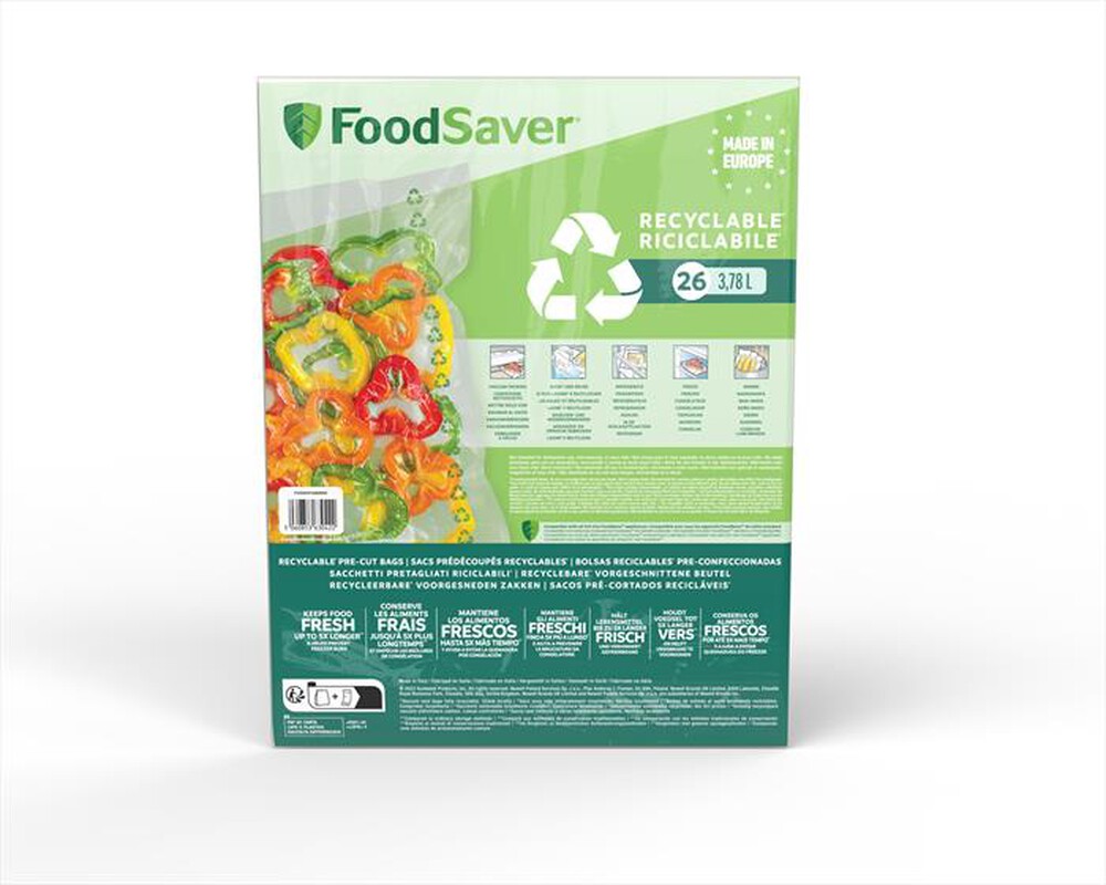 Immagine del prodotto FOODSAVER - 2 ROTOLI RICICLABILI 28 CM X 3M-trasparente