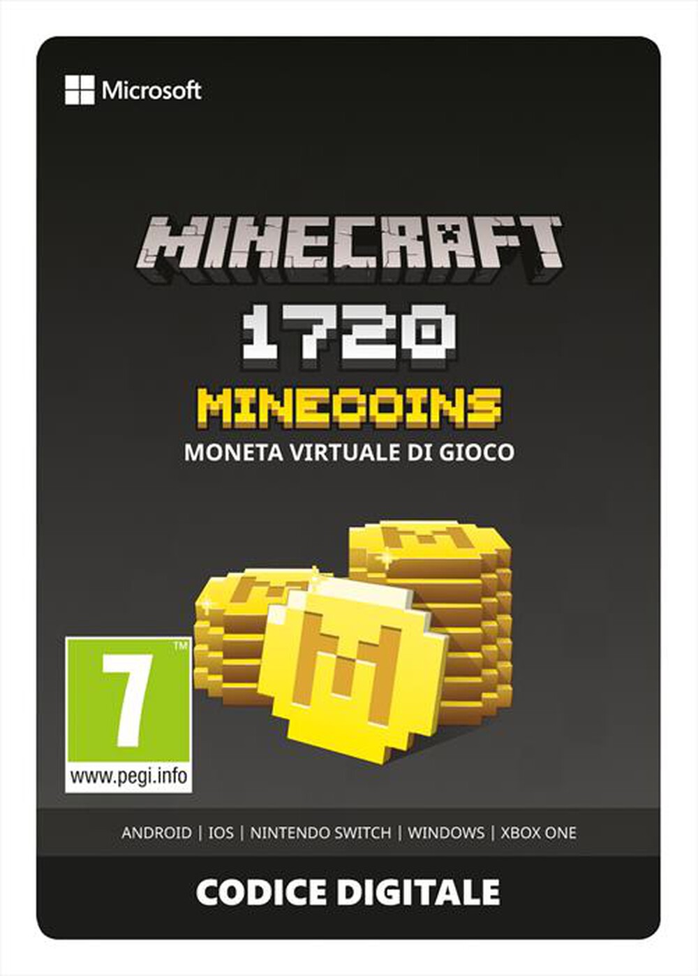 Immagine del prodotto MICROSOFT - Minecraft 1720 MineCoins - ESD